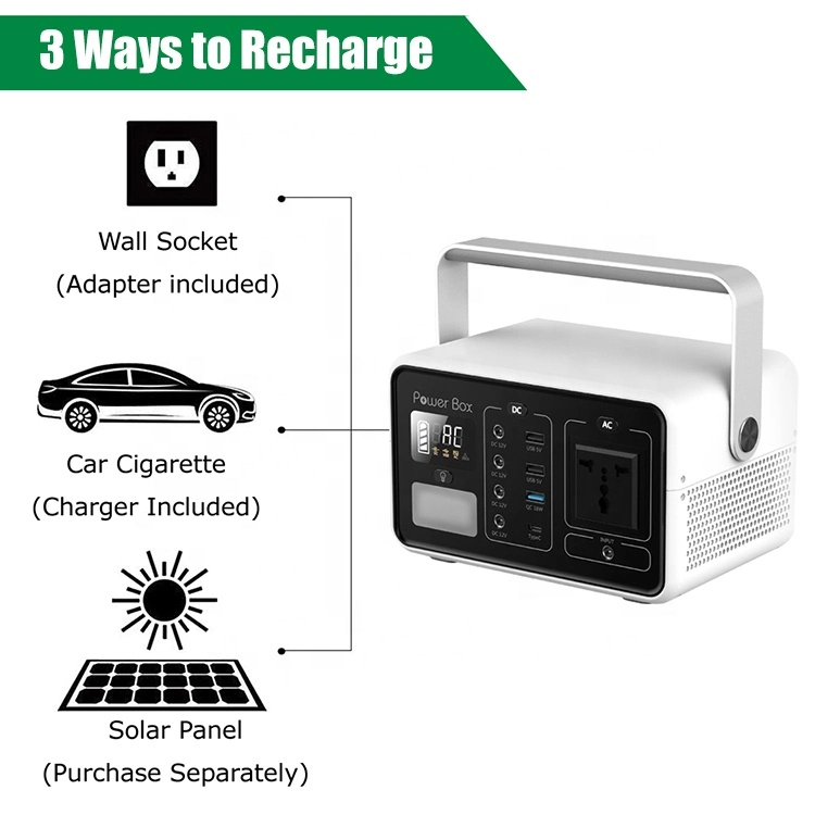 Portable Backup Generator 200W 5000W 3000W Solar Charging Power Station Lithium Battery Pack