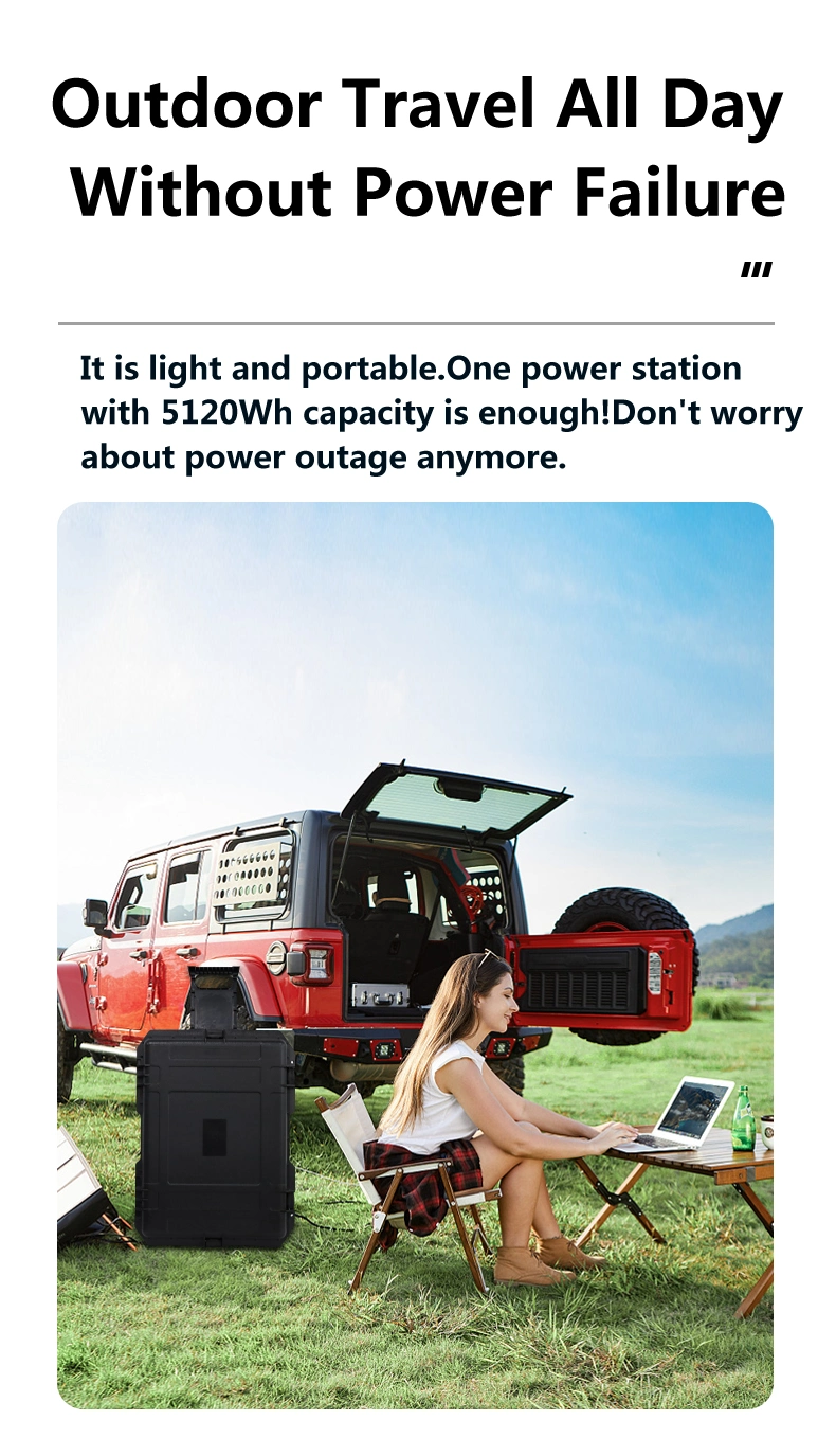 Support OEM ODM Huge Capacity Huge Capacity LFP Battery 5000W Portable Outdoor Solar Energy System Power Station